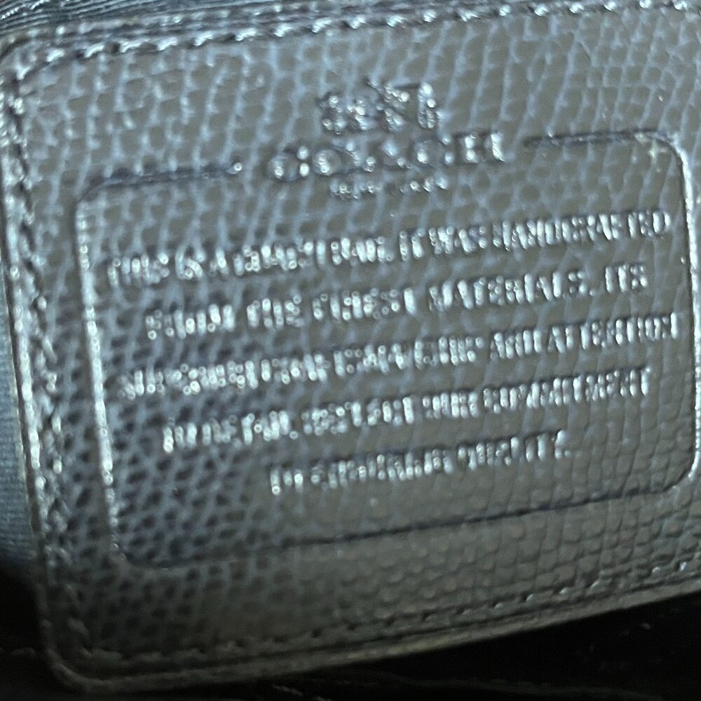 Coach F34663 Minetta Leather Handbag Satchel Midnight Blue Navy Crossbody Purse - Picture 10 of 10